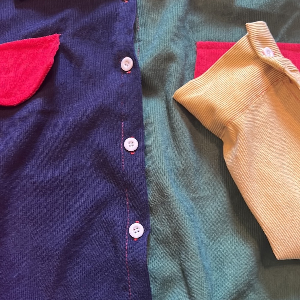 Color Block Ribbed Button Down - image 4